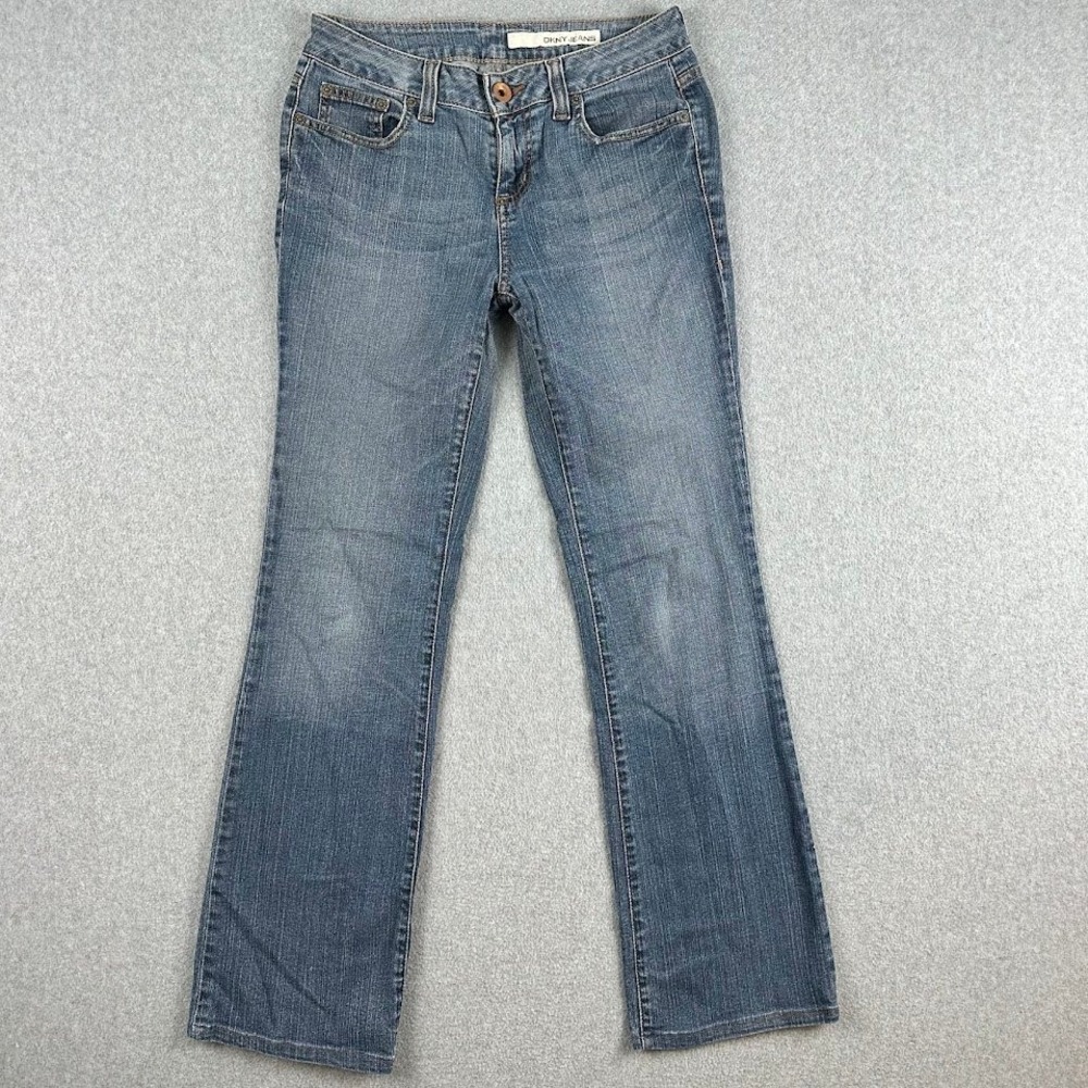 DKNY Jeans Women Blue Wash Bootcut Denim Pants Size 6 (29x30) Rodeo Western Fade